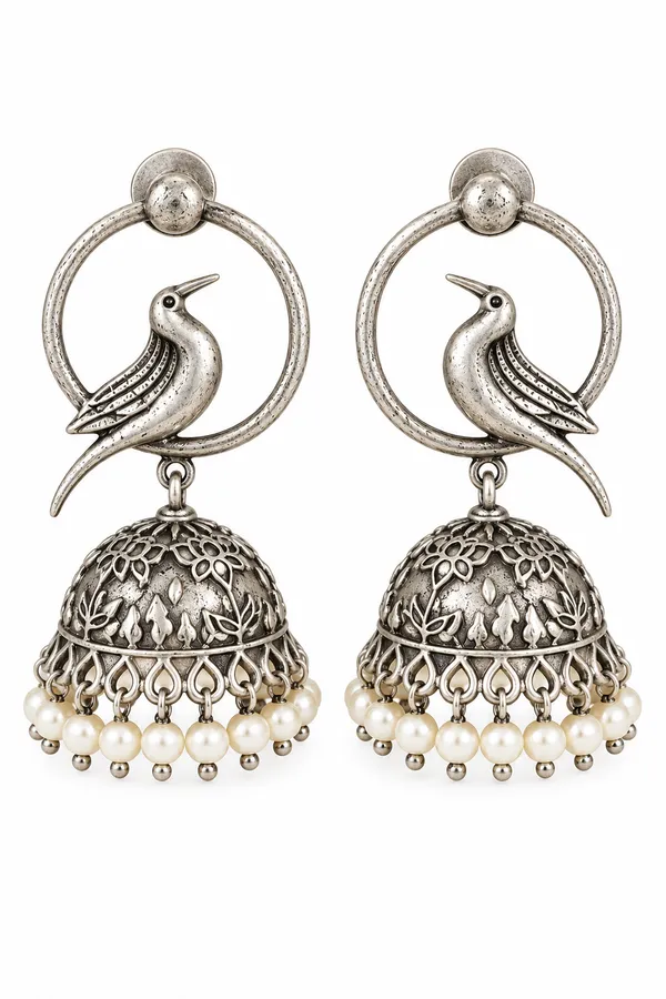 Silver_Oxidised_Peacock_Jhumka_Earrings_for_Women