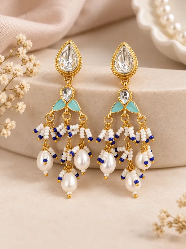 Gold_Tone_Pearl_Beaded_Drop_Earrings_for_Women