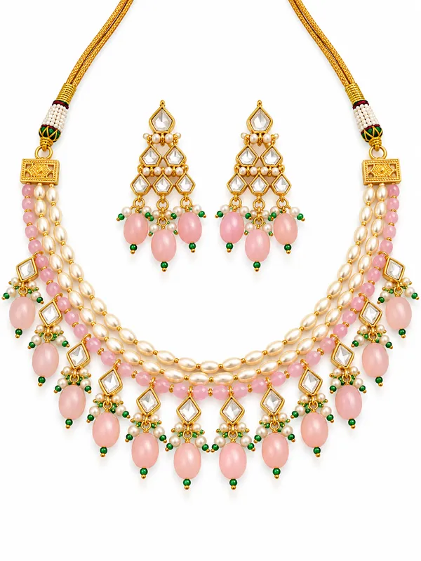 Pink_Gold-Tone_Kundan_Necklace_Set_for_Women