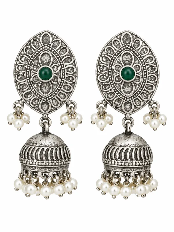 Silver_Oxidized_Traditional_Jhumka_Earrings_for_Women