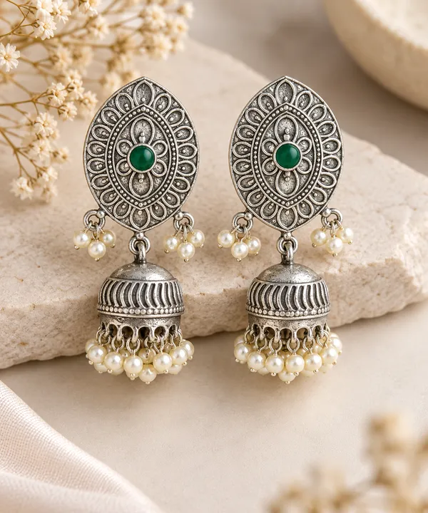 Silver_Oxidized_Traditional_Jhumka_Earrings_for_Women