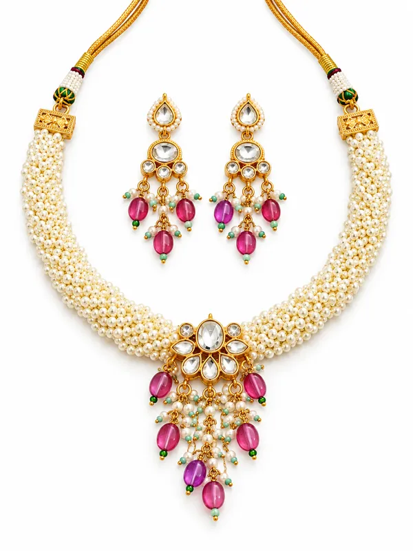 Gold_Tone_Pearl_Beaded_Necklace_Set_for_Women