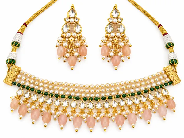 Gold_Tone_Kundan_Choker_Necklace_Set_For_Women