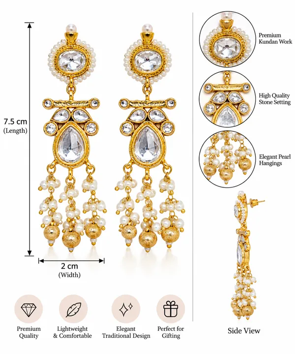 Gold_Tone_Pearl_Embellished_Dangle_Earrings_for_Women
