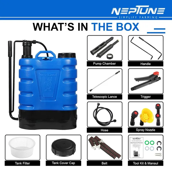 Neptune_Simplify_Farming_Fawar-33_Knapsack_Hand_Operated_Sprayer_|_16L_HDPE_Tank_|_Plastic_Pressure_Pump_|_Telescopic_Lance_with_3_Nozzles_|_Ideal_for_Agriculture,_Gardening_&_Pest_Control_Spraying