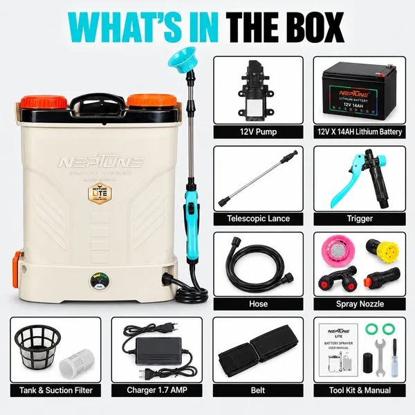 Neptune_Simplify_Farming_12V_14Ah_Lithium_Battery_Sprayer_|_18L_Knapsack_Agriculture_Spray_Pump_|_Ultra_Lightweight_Backpack_Garden_Sprayer_with_4_Nozzles_for_Pesticide,_Fertilizer_&_Crop_Protection