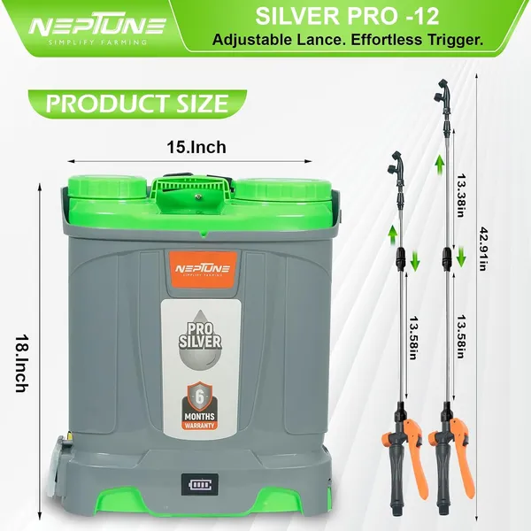 Neptune_Simplify_Farming_Silver_Pro-12_Knapsack_Battery_Sprayer_12V_x_8Amp_|_Telescopic_SS_Lance_|_18L_Tank_with_Digital_Battery_Indicator_|_Get_4_Nozzles_|_Ideal_for_Agriculture_&_Garden_Spraying
