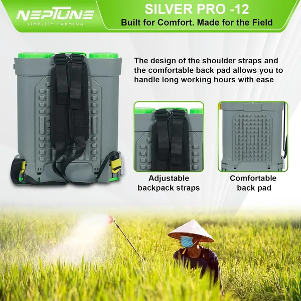 Neptune_Simplify_Farming_Silver_Pro-12_Knapsack_Battery_Sprayer_12V_x_8Amp_|_Telescopic_SS_Lance_|_18L_Tank_with_Digital_Battery_Indicator_|_Get_4_Nozzles_|_Ideal_for_Agriculture_&_Garden_Spraying