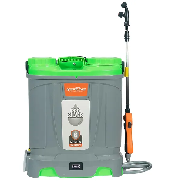 Neptune_Simplify_Farming_Silver_Pro-12_Knapsack_Battery_Sprayer_12V_x_8Amp_|_Telescopic_SS_Lance_|_18L_Tank_with_Digital_Battery_Indicator_|_Get_4_Nozzles_|_Ideal_for_Agriculture_&_Garden_Spraying