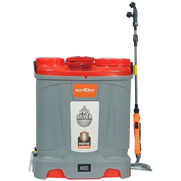 Neptune_Simplify_Farming_Silver_Pro-13_Knapsack_Battery_Sprayer_12V_x_12Amp_|_Telescopic_SS_Lance_|_18L_Tank_with_Digital_Battery_Indicator_|_Get_4_Nozzles_|_Ideal_for_Agriculture_&_Garden_Spraying