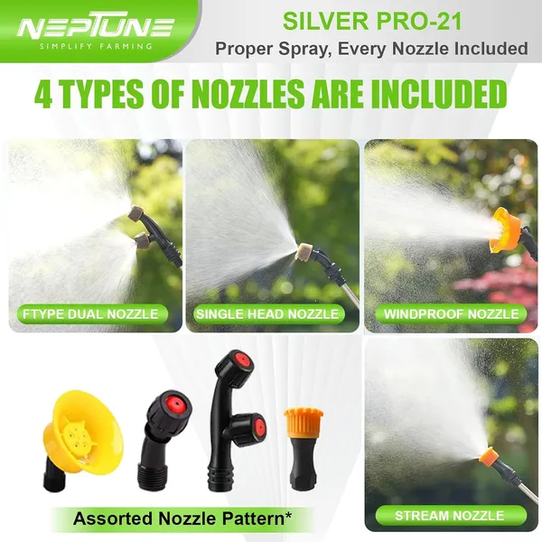 Neptune_Simplify_Farming_Silver_Pro-21_Battery_and_Manual_2_in_1_Knapsack_Sprayer_|_12V_x_8Amp_|_18L_Tank_with_Digital_Battery_Indicator_|_Get_4_Nozzles_|_Suitable_for_Agriculture_&_Garden_Spraying