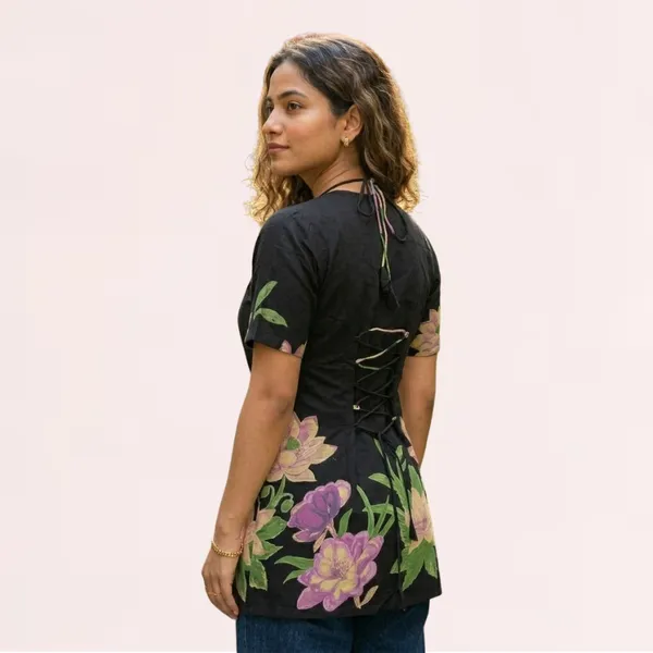 VIAM_Women_Floral_Printed_Short_Kurti_Top