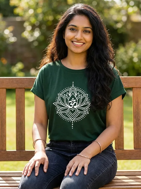 VIAM_Sacred_Lotus_Om_High-Low_Graphic_High_&_Low_T-Shirt