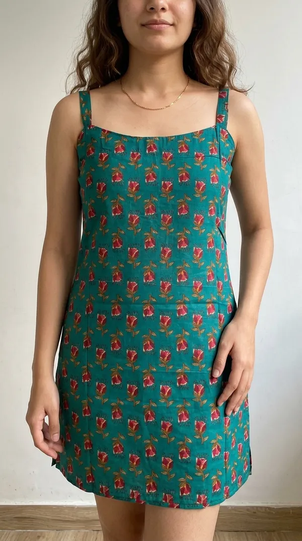 VIAM_Women_Printed_Sleeveless_Short_Kurti_|_Floral_Print_Casual_Cotton_Tunic_Top_for_Women_&_Girls