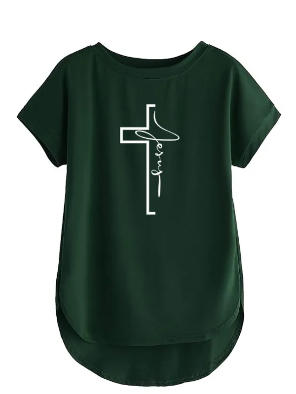 VIAM_Jesus_Print_Faith_Line_High_Low_Tee