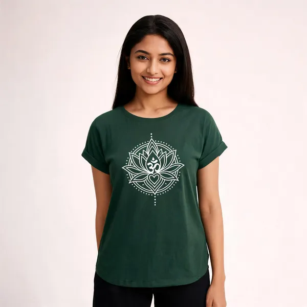 Sacred_Lotus_Om_Graphic_T_Shirt