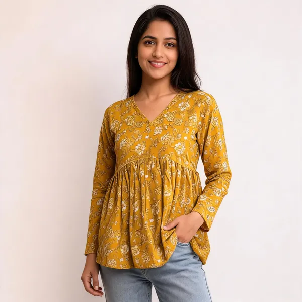 Women's_Floral_Printed_V_Neck_Long_Sleeve_Peplum_Tunic_Top