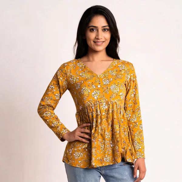 Women's_Floral_Printed_V_Neck_Long_Sleeve_Peplum_Tunic_Top