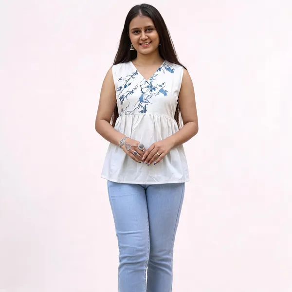 Women's_Cotton_V_Neck_Kurti