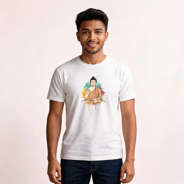Men_S_Buddha_Printed_T_Shirt