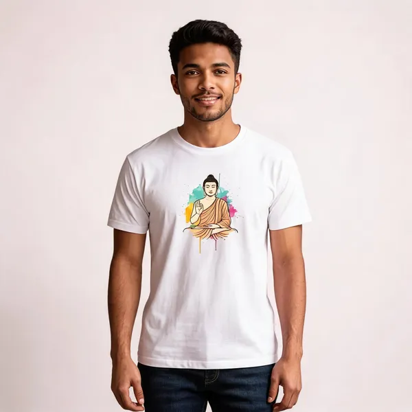 Men_S_Buddha_Printed_T_Shirt