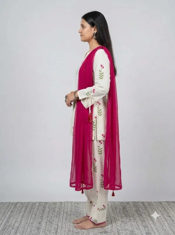 Farshi_Salwar_Suit_for_Women_|_Cotton_Printed_Kurti_Set_Woman_|_Straight_Kurta_with_Dupatta_|_Farsi_Farasi_Parsi_Style_Ethnic_Outfit_|_Indian_Office_Party_Clothing