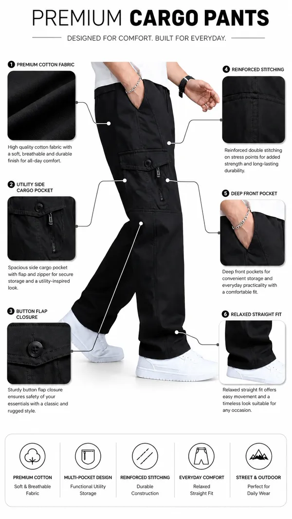 Black_Premium_Cotton_Relaxed_Fit_Cargo_Pant_For_Men