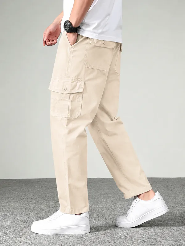 Beige_Premium_Cotton_Relaxed_Fit_Cargo_Pant_For_Men