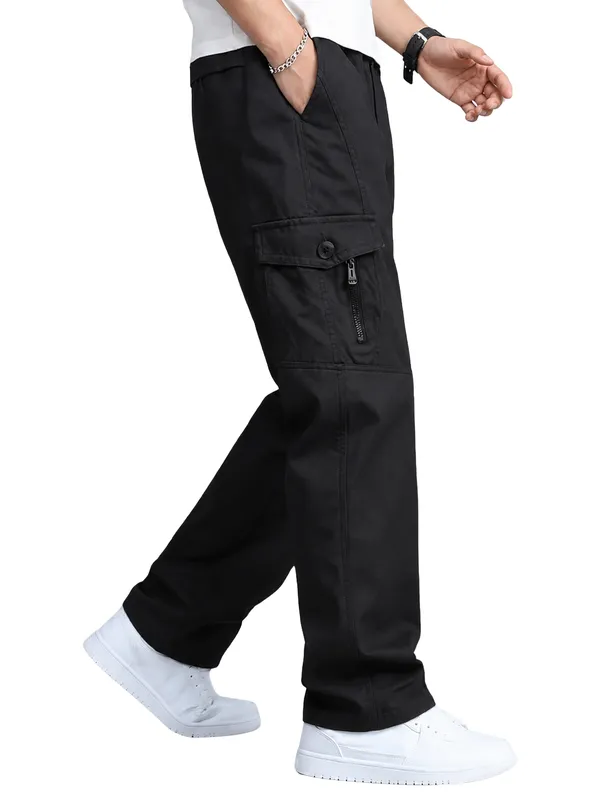 Black_Premium_Cotton_Relaxed_Fit_Cargo_Pant_For_Men