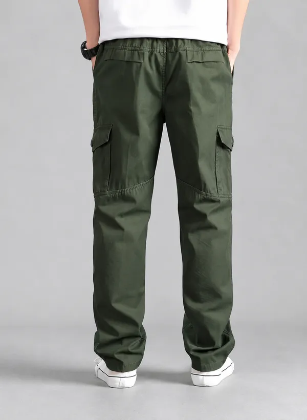Olive_Green_Premium_Cotton_Relaxed_Fit_Cargo_Pant_For_Men