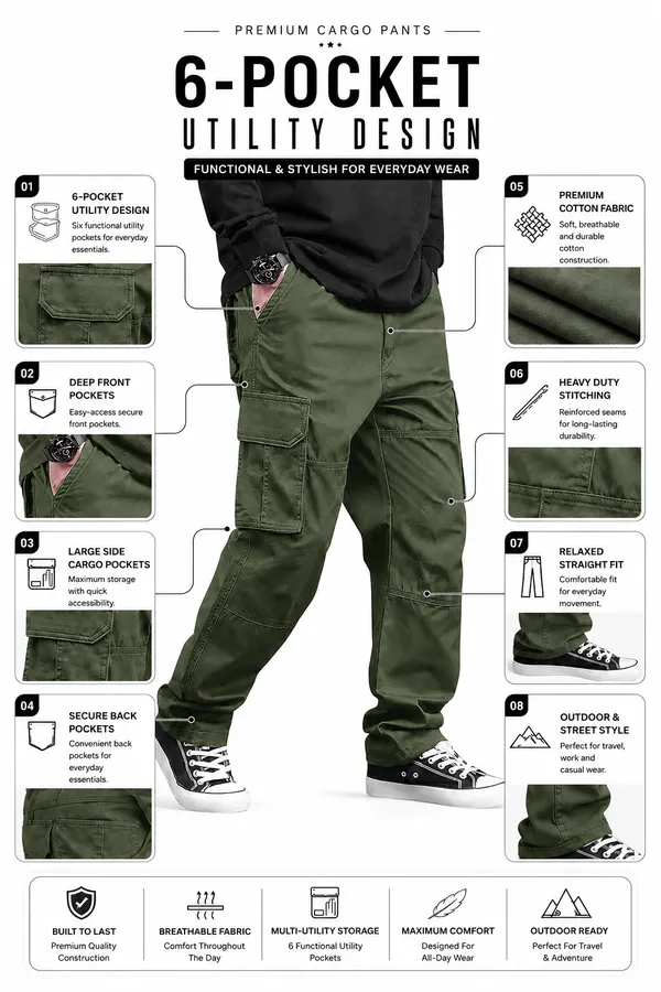 Olive_Green_Premium_Cotton_Relaxed_Fit_Cargo_Pant_For_Men