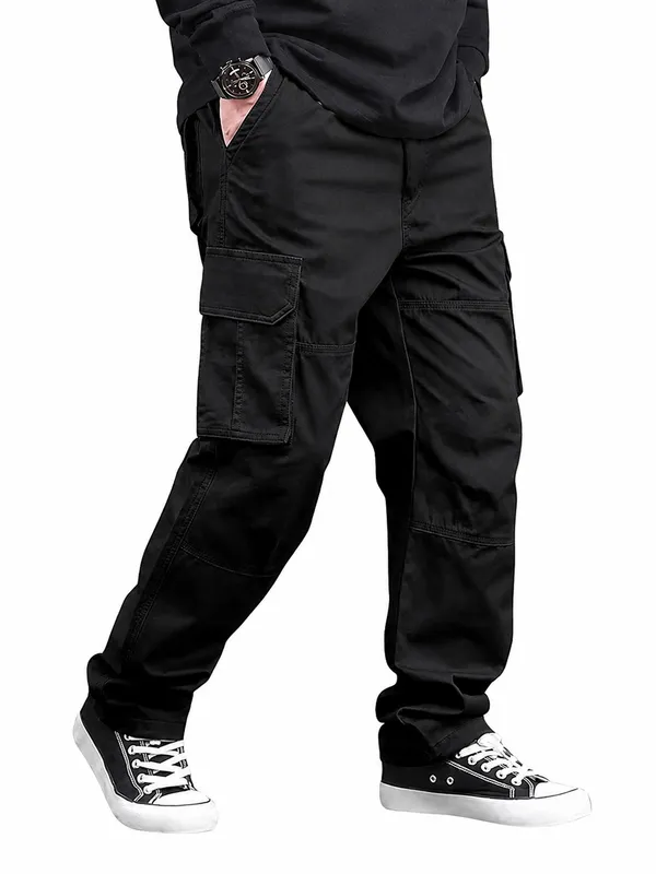 Black_Premium_Cotton_Relaxed_Fit_Cargo_Pant_For_Men