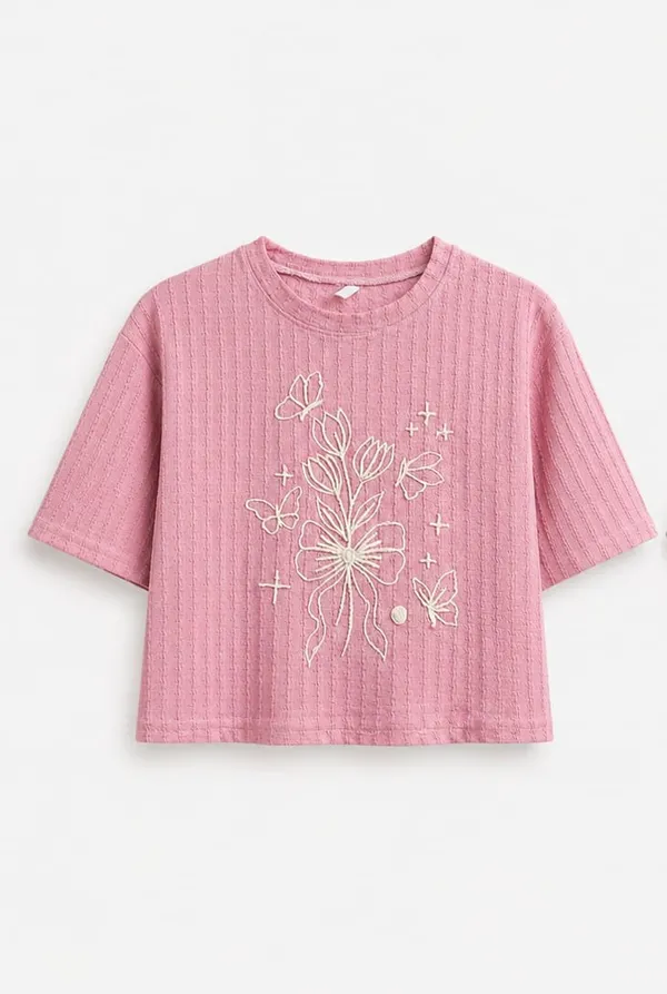 Pink_Premium_Cotton_Blend_Regular_Fit_Crop_Top_For_Women