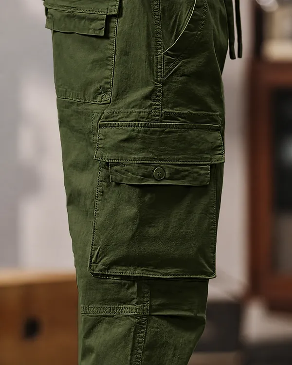 Olive_Green_Premium_Cotton_Relaxed_Fit_Cargo_Pant_For_Men