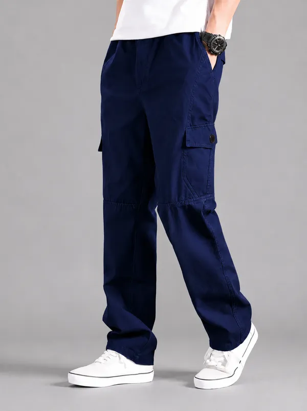 Navy_Blue_Premium_Cotton_Relaxed_Fit_Cargo_Pant_For_Men