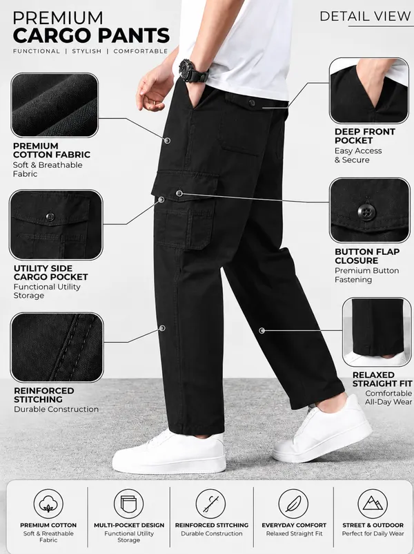 Black_Premium_Cotton_Relaxed_Fit_Cargo_Pant_For_Men