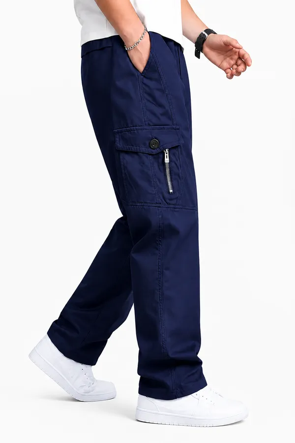 Navy_Blue_Premium_Cotton_Relaxed_Fit_Cargo_Pant_For_Men
