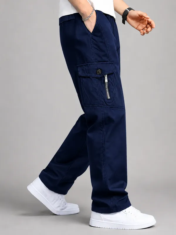 Navy_Blue_Premium_Cotton_Relaxed_Fit_Cargo_Pant_For_Men
