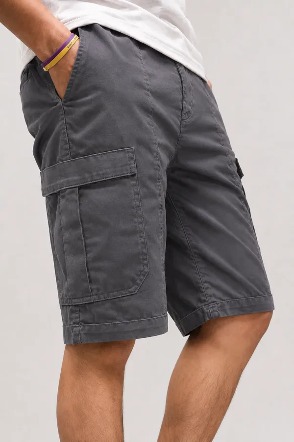 Grey_Premium_Cotton_Relaxed_Fit_Cargo_Shorts_For_Men