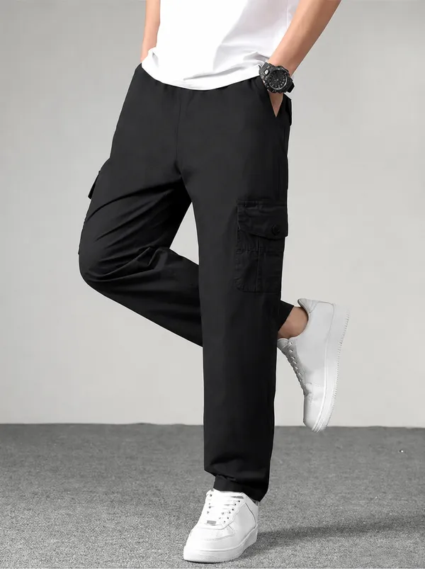 Black_Premium_Cotton_Relaxed_Fit_Cargo_Pant_For_Men