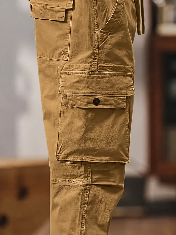 Khaki_Premium_Cotton_Relaxed_Fit_Cargo_Pant_For_Men