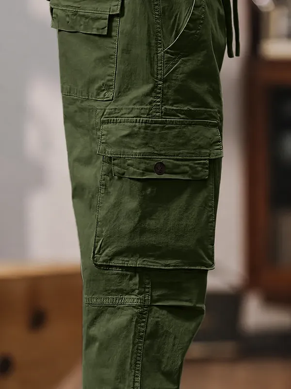 Olive_Green_Premium_Cotton_Relaxed_Fit_Cargo_Pant_For_Men