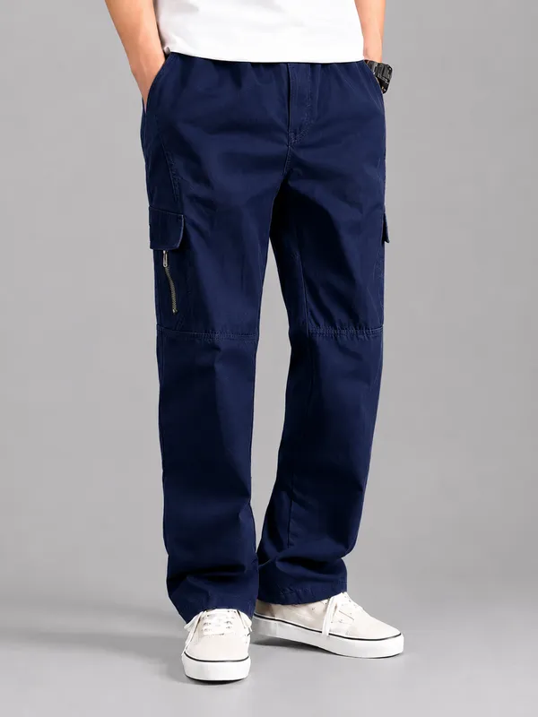 Navy_Blue_Premium_Cotton_Relaxed_Fit_Cargo_Pant_For_Men