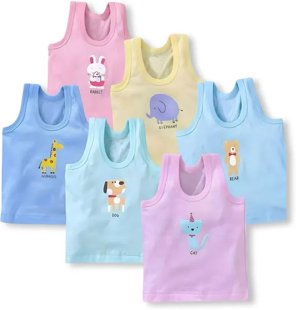 NEW_TRINATH_HOSIERY_Vest_For_Baby_Boys_&_Baby_Girls_Pure_Cotton_(Multicolor,_Pack_of_6)