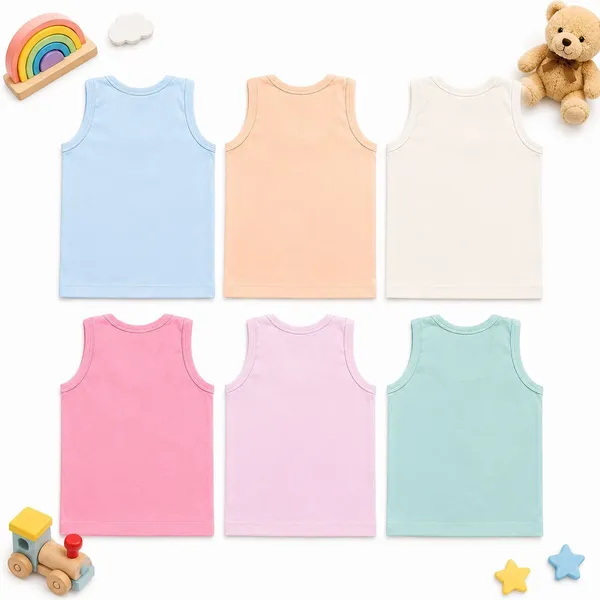 NEW_TRINATH_HOSIERY_Vest_For_Baby_Boys_&_Baby_Girls_Cotton_(Multicolor,_Pack_of_6)