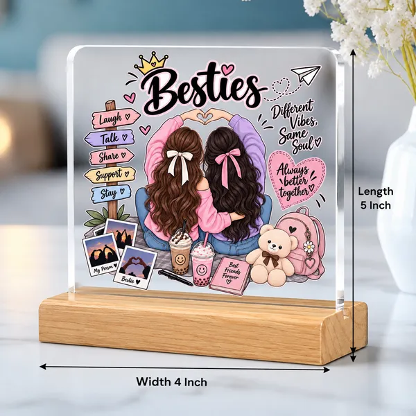 Pinewood_Acrylic_Friendship_Illustration_Tabletop_Photo_Frame