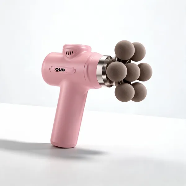 AeroX_Pink_Handheld_Massage_Gun_With_4_Attachments