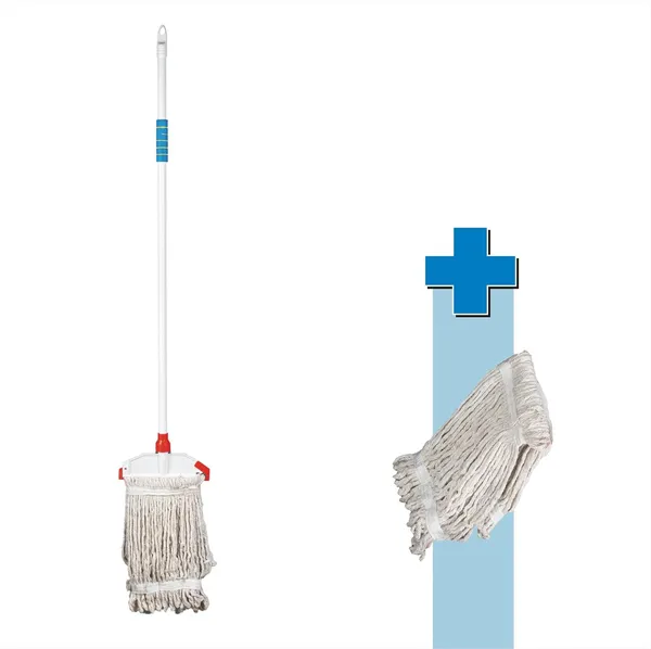 Plastic_Clip_with_Cotton_Looped_Threads_Wet_Floor_Cleaning_Mop_With_1_Extra_Refill