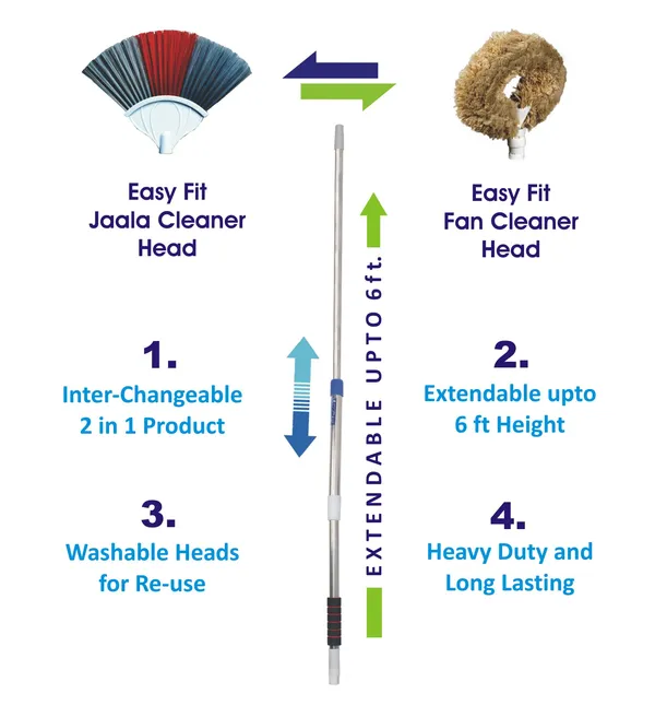 SAAMA_(2_in_1)_Multi-Purpose_Broomstick_for_Jaala_(Spider/Cob_Web)_/_Ceiling_Fan/Wall/Roof_Cleaning_with_Extendable_Handle