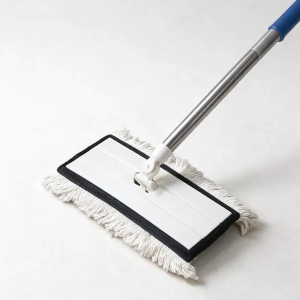 Bhuhari-_White_Cotton_Flat_Mop_With_Velcro_Syastem_And_Extendable_Handle